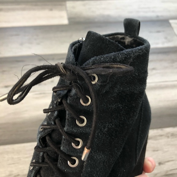 💸 5/20 Sam Edelman 'Tate' Suede Lace-Up Ankle Boot Bootie w/ Chunky Heel - Picture 16 of 16